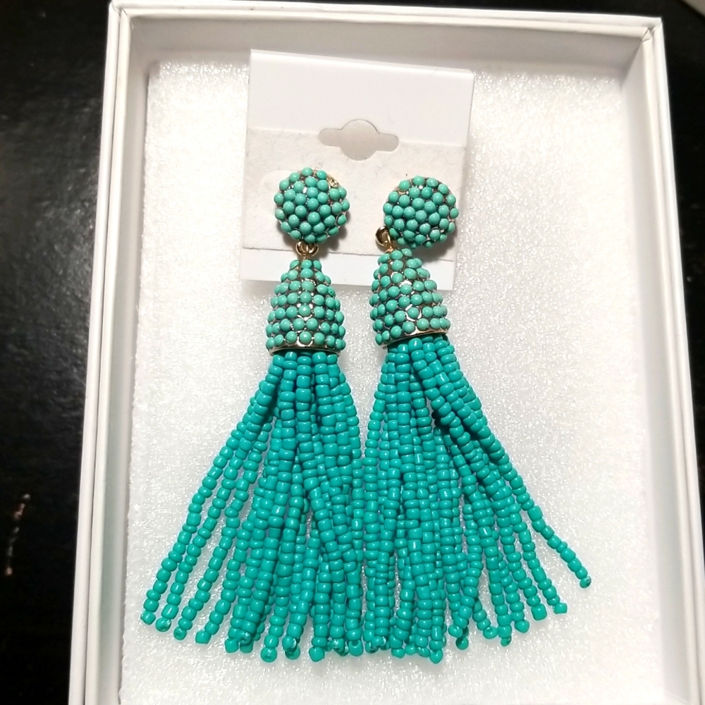 Aqua color fashion earrings